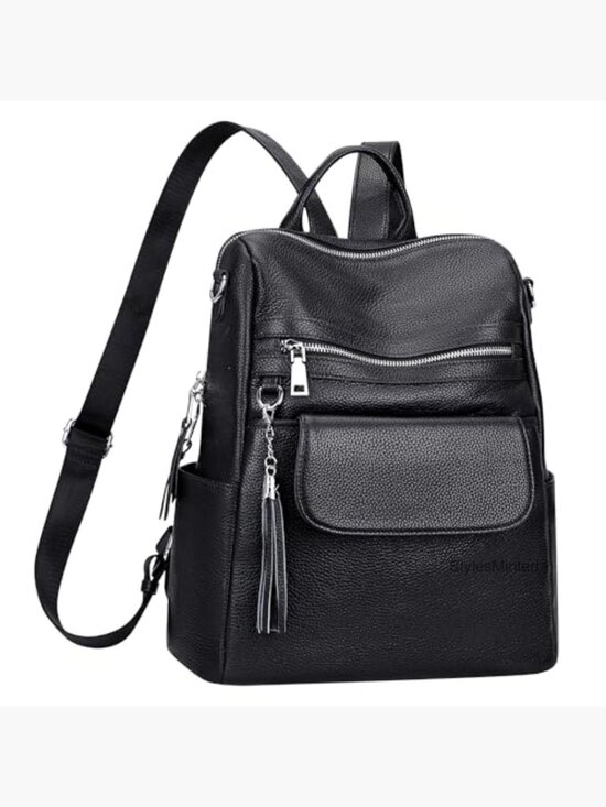 Genuine Leather Backpack Purse for Women Large Convertible Shoulder Bag main image 6
